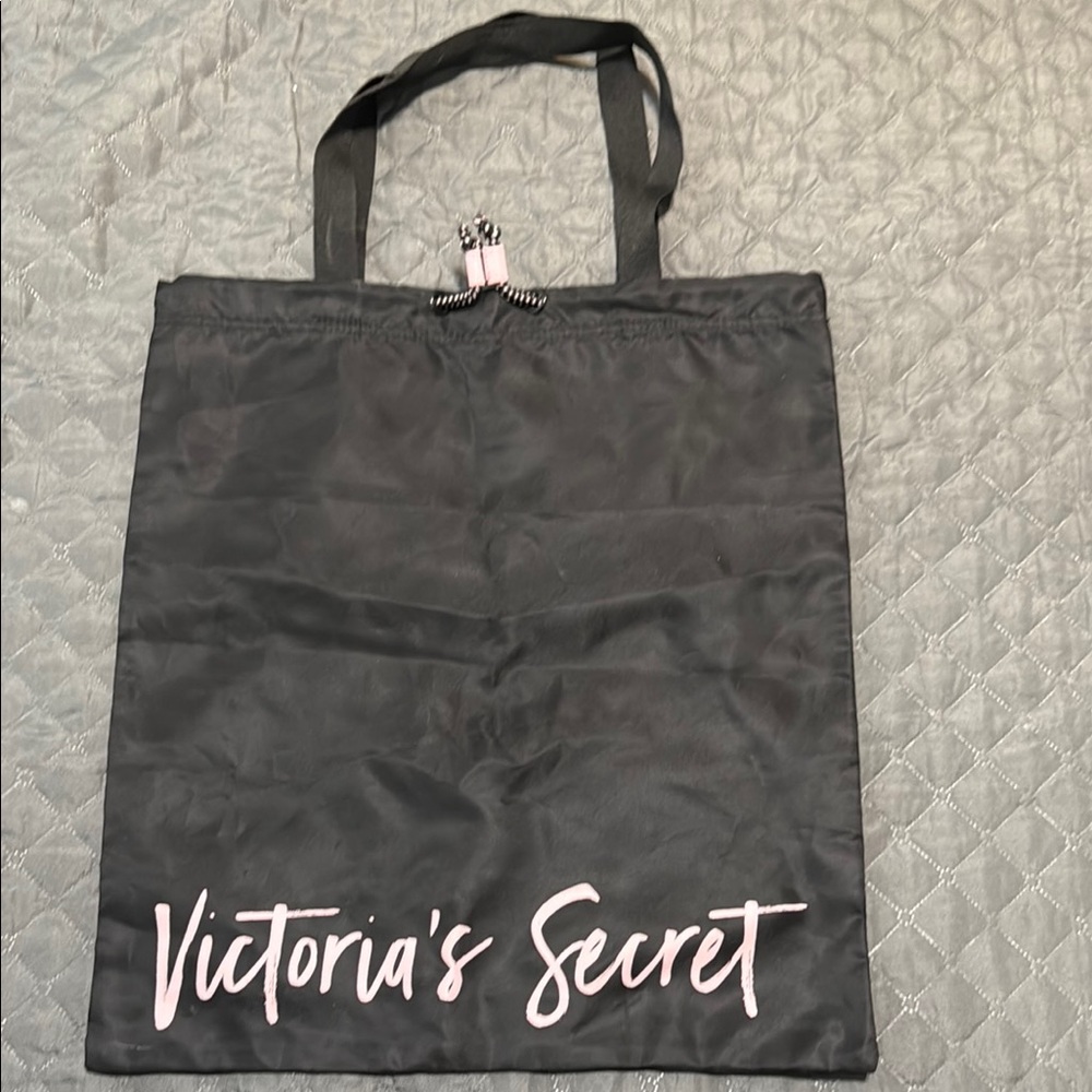 Victoria's Secret Black Tote with Logo and Classic Design